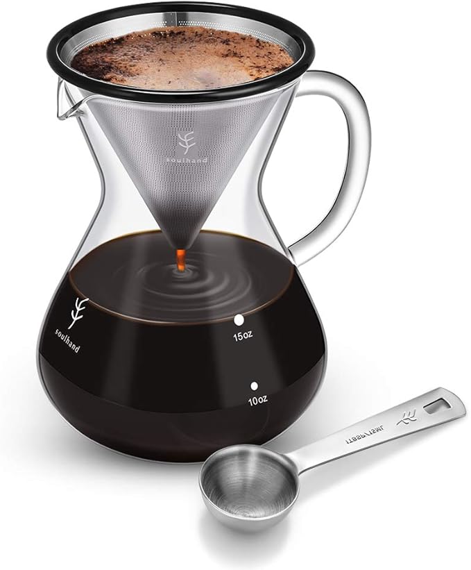 Soulhand Pour Over Coffee Maker Brewer Set Borosilicate