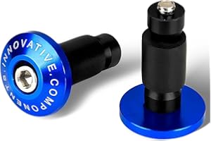 Goldfire Motorcycle 7/8'' Bar Ends Plug, 22mm Unversal Handlebar Grips Cap Plug Fits for Yamaha Kawasaki Suzuki Honda Dirt Bike Mountain Bike and Almost Motorcycle Model (Blue)