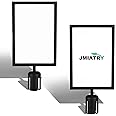 JMIATRY 2 Packs Stanchion Sign Holder Insert 8.5 x 11 Inches Paper Size, Double Sided Sign Frame Stanchion Top Sign Frame with Cover for Sentry Stanchions