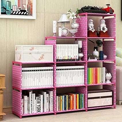 G Kamp Japan Simple Bookshelf Multipurpose Rack Children Bookcases File Rack For Office Storage Organizer Cabinet Shelves For Bedroom Office Living Room 12 Layer Pink Amazon In Home Kitchen
