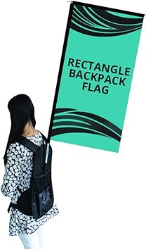 Amazon Com Backpack Custom Rectangle Flag Banner Display 16 73