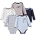 Luvable Friends Unisex Baby Cotton Long-Sleeve Bodysuits, Airplane, 9-12 Months