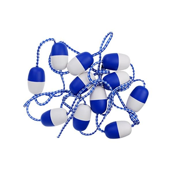 MonkeyJack-57m-Swimming-Pool-Float-Line-Safety-Divider-Security-Device-with-2-Hooks-Blue-and-White