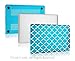 TopCase Quatrefoil / Moroccan Trellis Aqua Blue Ultra Slim Light Weight Rubberized Hard Case Cover for Macbook Pro 15