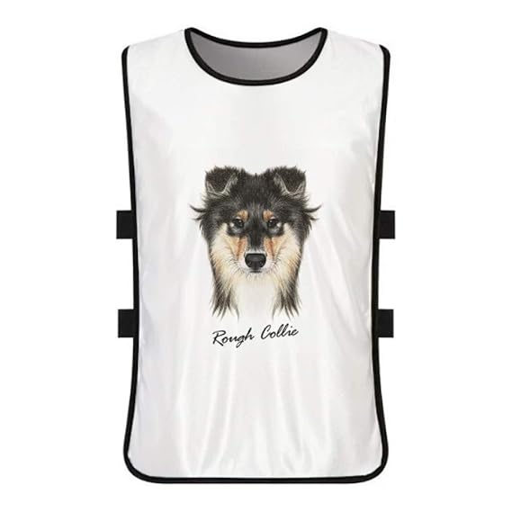 Diythinker Long Haired Rough Collie Pet Animal White Training Vest