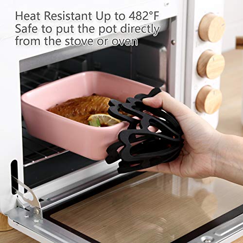 Extra Large, Extra Thick Silicone Trivet Mat Set For Hot Dishes,Pots