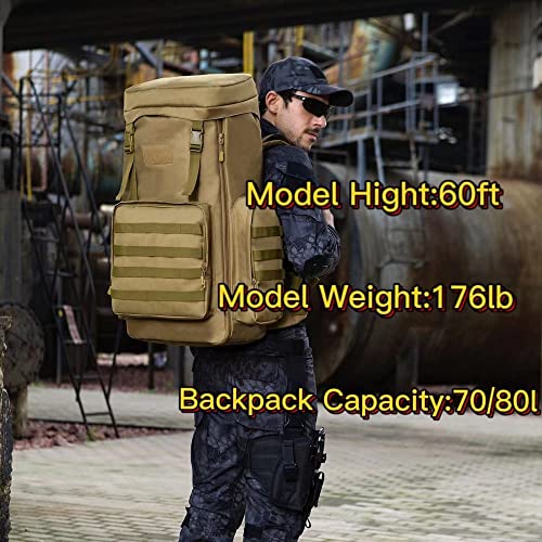 outdoor plus Extra Large Camping Backpack For Men, Hiking Backpacking