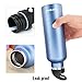 TOPOKO Straw Lid Water Bottle. Stainless Steel, Double Wall, Vacuum, Sweat Proof, Leak Proof. Keep Water Cold or Hot. BPA-Free (Blue)