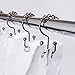 COSFY Shower Curtain Hooks Rings, Rust-Resistant Metal Double Glide Shower Hooks for Bathroom, Modern Decorative Design Shower Rods Curtains - Bronze