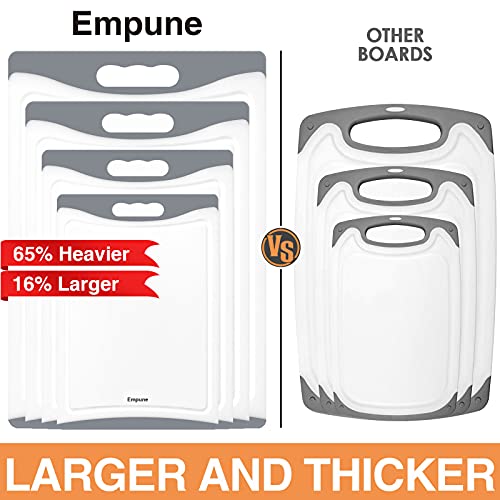 Extra Large Cutting Boards, Plastic Cutting Boards for Kitchen (Set of