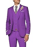 Wangyue Mens Suit 3 Piece Slim Fit Wedding Suits