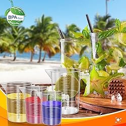 Xuhal 6 Pieces Plastic Measuring Pitcher Measuring