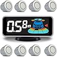 ELSNU Backup Parktronic System Car Auto Vehicle Reverse with 8 Parking Sensors kit Distance Detection LCD Distance Display Sound Warning …