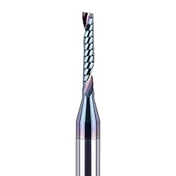SpeTool 5PCS Carbide O Flute Spiral Router Bit 1/8