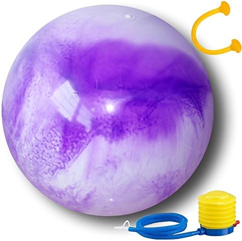 LOVIZA Exercise Ball Yoga Ball, Anti-Burst Heavy Duty Stability Ball Supports 2200lbs Birthing Ball Yoga Fitness Stability & Balance - Anti-Burst & Non-Slip Quick Pump Included
