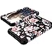 OBBCase Essential Phone PH-1 Case, Essential Phone PH-1 Floral Case Girls,Three Layer Heavy Duty Hybrid Protective Case High Impact Resistant Case for Essential Phone PH-1 Rose Flower Black