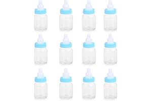 FOMIYES 12Pcs Blue Shower Feeder Style Candy Bottles Box Plastic Decorative Favors for Showers and Parties