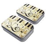 Vintage Piano with Treble Clef and Music Notes