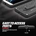 Zizo Static Cover for Samsung Amp Prime J3 2016 Express Prime [Military Grade] Case w/ [Built-in Kickstand] Shockproof Impact Dispersion Technology - Black/Black