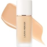 Laura Mercier Real Flawless Liquid Foundation, 1.01 oz | 12HR Waterproof Wear, Blurs Pores &amp; Improves Skin Tone, Weightless &amp; Hydrating Natural Finish, Medium Buildable Coverage