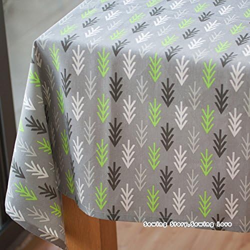 Nordic geometric patterned cotton fabric/ Japanese simple Plaid table cloth/ table/ square round table/ Gabe-E 200x140cm(79x55inch)