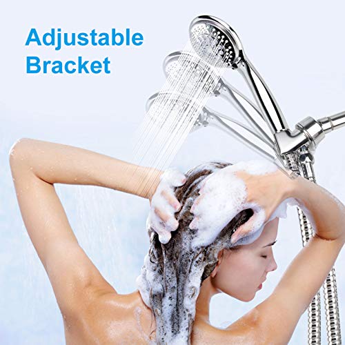 Chrider Handheld Shower Head with Hose High Pressure 5 Spray Settings Massage Spa Detachable