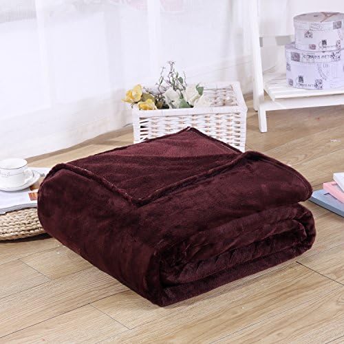 Super Soft Velvet Plush Throw, Fleece Flannel Bed Couch Throw Warm Blanket, Popular Neutral Colors, 28" X 40" (chocolate)