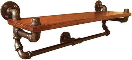 Baldas Flotantes Retro Estante de la pared antigua con el ...