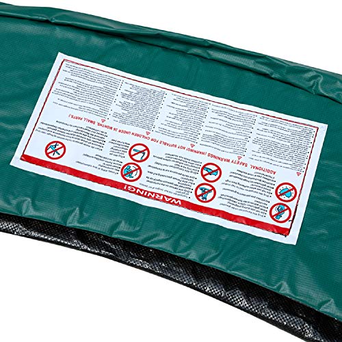 Exacme Trampoline Replacement Safety Spring Cover Round Frame Pad without Holes(Green, 15 Foot) - Thumbnail 7