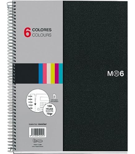 Amazon.com : Miquelrius A5 Wirebound Notebook, 6-Subject