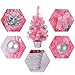 B bangcool Pink Christmas Tree Mini Christmas Tree Artificial Christmas Tree for Table and Desk Tops