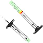 GODESON Tire Tread Depth Gauge, Fluorescent Color-Coded Tread Depth Gauge in 1/32 Inch,Pocket Clip Tyre Wear Measure Tool for Car, Semi Truck, Motorcycle Tire Check, Glow-in-The-Dark(Pack of 2)