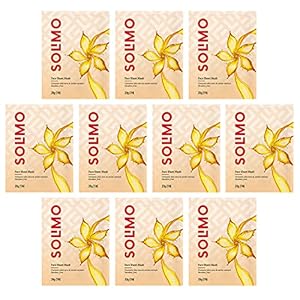 Amazon Brand- Solimo Face Sheet Mask with Aloe vera and Caviar Extract (Pack of 10)