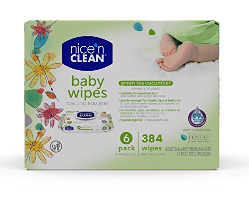 Nice 'n Clean Green Tea & Cucumber Baby Wipes, 384 Count - Thumbnail 2