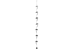 Things2Die4 Bronze Finish Metal Tropical Palm Tree Rain Chain with Attached Hanger, Ideal for Collecting Rainwater, Beautiful 72-Inch Long Decorative Accent for Gardens and Patios