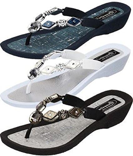 Womens Diamond Pearl Style Thong Sandal