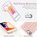 ZVEdeng iPhone 8 Case with Wrist Strap, iPhone SE2 Wallet Case, iPhone 7 Wallet Case with Credit Card Holder Magnetic Flip Case Leather Protective Cover Handbag Purse-Rose Gold
