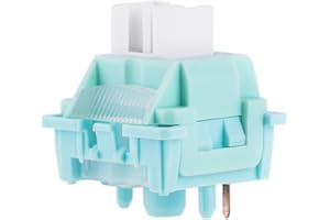 MechLands LEOBOG Ice Vein 100 Pcs 42gf Linear Keyboard Switches, Pre-Lubed 5-Pin Switch with POM Stem, Light Diffuser for Mechanical Gaming Keyboard, Compatible with MX Keycaps