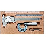 Mitutoyo 64PKA068A Tool Pkg, Mechanical with 6" Dial Caliper, 1" Outside MIC, 6" Steel Rule, Case (Pack of 4)