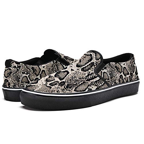 519VUplKyEL TIZORAX Mocasines sin costuras de piel de serpiente para hombres y niños, zapatos planos de lona para barco TIZORAX Mocasines sin costuras de piel de serpiente para hombres y niños, zapatos planos de lona para barco - Imagen 8