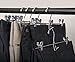 1InTheHome Hangers with Clips, Skirt Hanger, Pant Hangers with Clips, Chrome 24 Pack