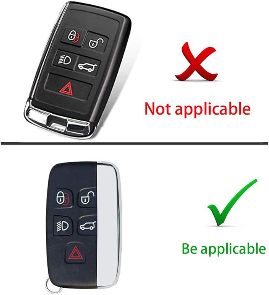 Kelay Soft TPU Key Fob Cover Remote Control Premium Key Protection Case Compatible with Land Rover Discovery Sport Evoque Aurora Jaguar XF XJ XJL XEL XFL F-pace 5 Buttons (pink - Image 5