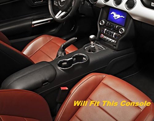 2016 - 2017 FORD MUSTANG Center Console Cover This Black plush soft 100% cotton terry velour fabric is perfectly designed for a true fit with MUSTANG Embroidered Logo