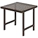 Best Choice Products Set of 3 Outdoor Patio Wicker Tables w/Square, Round, and Ottoman Table, Brown