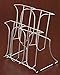 Steel Wire Brochure Storage Rack with (4) Pockets, Chrome Finish, Tiered Design, Rubber Feet, Countertop, 9-1/4 x 11-1/4 x 7-1/4-Inch - Sold in A Set of 3