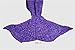 Kpblis Knitted Mermaid Tail 71-Inch-by-35-Inch Blanket Purple