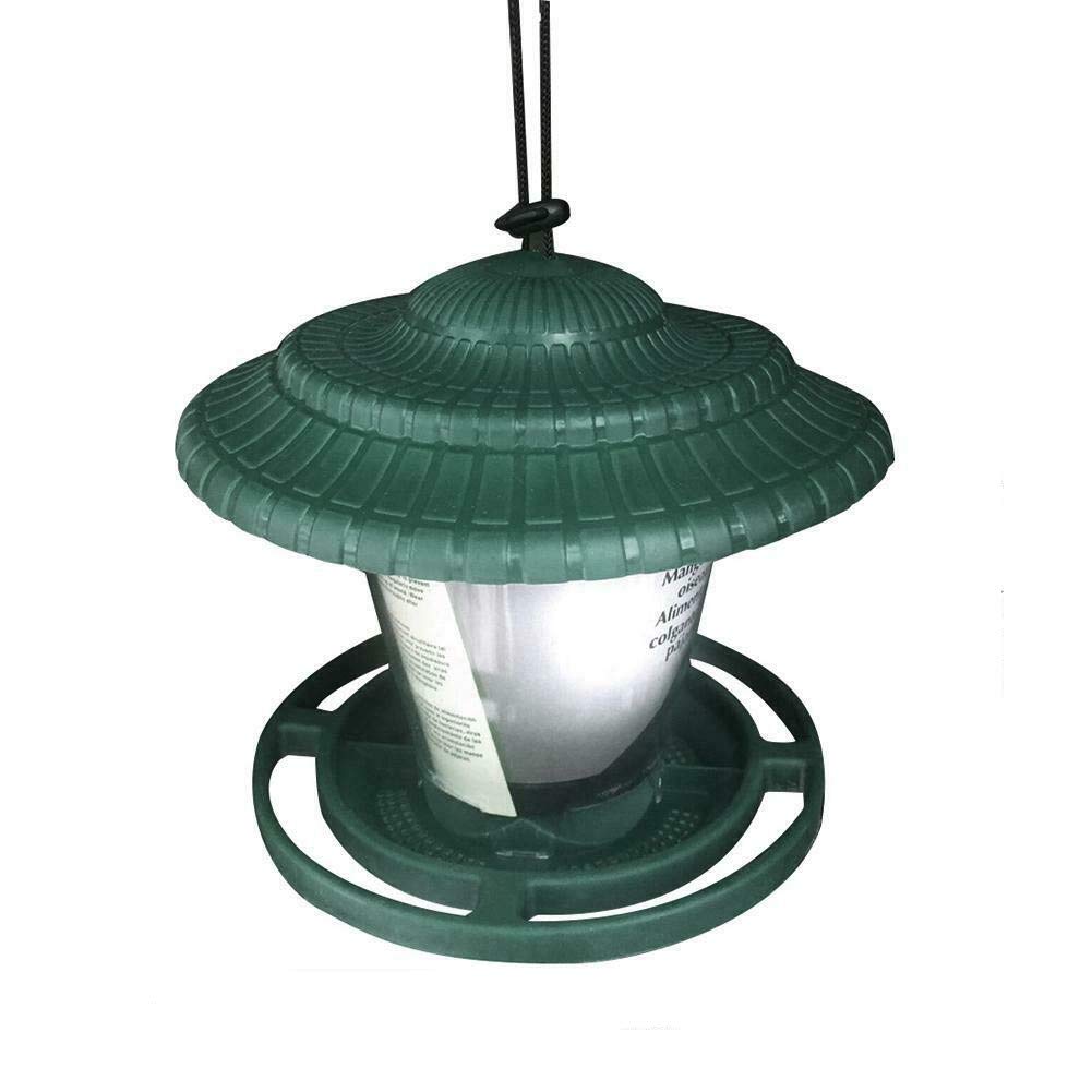 Garden Feeding Station, 1pcs Wild Bird Hanging Feeders Easy Clean Rainproof Roof Bird Feeders For Garden, Park(Green)