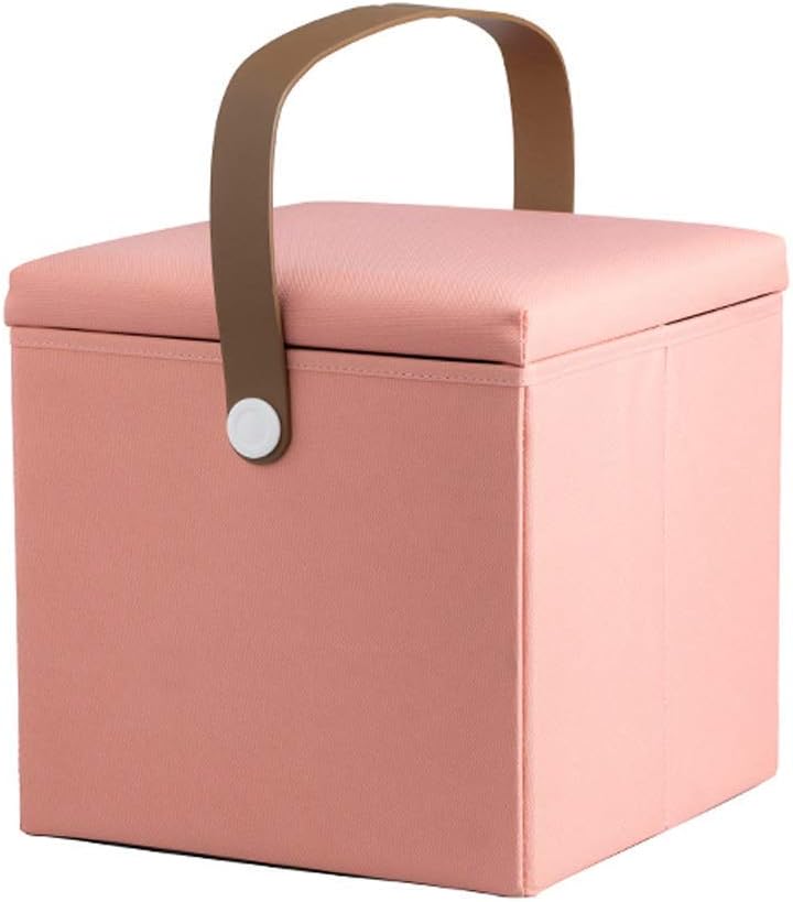 WEHOLY Fußhocker Fußhocker und PU-Leder-Fußhocker-Schuh-Bank, tragbare