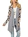 YesFashion Women Floral Print Stitching Irregular Hem Loose Cardigan