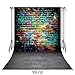 WOLADA 10X10FT Colorful Brick Wall Wood Floor Vinyl Photography Backdrop Studio Photo Props Background 9678